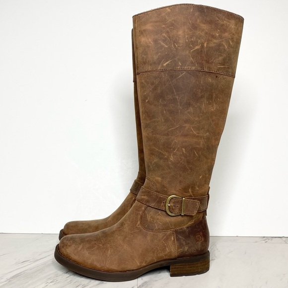 Born Braydon II Brown Tall Riding Boot 6M - Picture 1 of 15